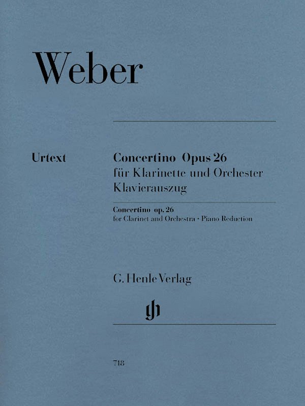 Трио соль. Трио соль минор соч. Weber Concertino for Clarinet Henle Verlag Notes.