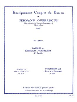 Scales and Exercises, 2nd Part: Complete Method for Bassoon Volume 2 (HL-48180894)