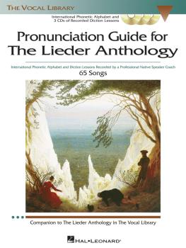 The Lieder Anthology - Pronunciation Guide: International Phonetic Alp (HL-00000452)