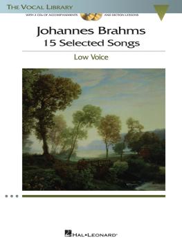 Johannes Brahms: 15 Selected Songs: The Vocal Library - Low Voice (HL-00001142)