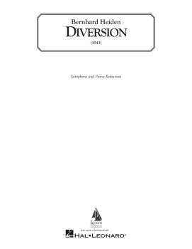 Diversion (piano reduction) (Alto Sax and Piano) (HL-00040175)