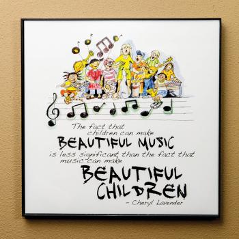 Beautiful Music, Beautiful Children Print (12x12 Framed Print) (HL-00142694)