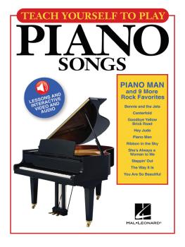 Teach Yourself to Play Piano Songs: Piano Man & 9 More Rock Favorites (HL-00150161)