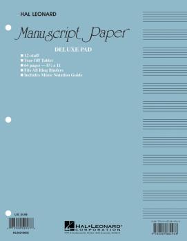 Manuscript Paper (Deluxe Pad)(Blue Cover) (HL-00210002)