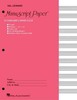 Standard Loose Leaf Manuscript Paper (Pink Cover) (HL-00210003)