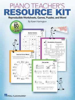 Piano Teacher's Resource Kit: Reproducible Worksheets, Games, Puzzles, (HL-00296802)
