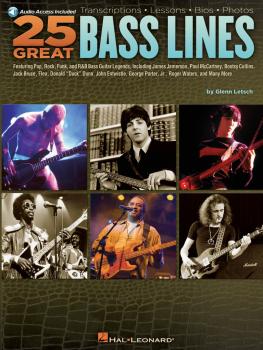 25 Great Bass Lines: Transcriptions · Lessons · Bios · Photos (HL-00700904)