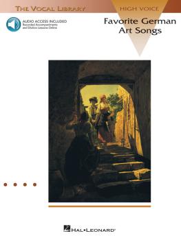 Favorite German Art Songs - Volume 1: The Vocal Library High Voice (HL-00740048)