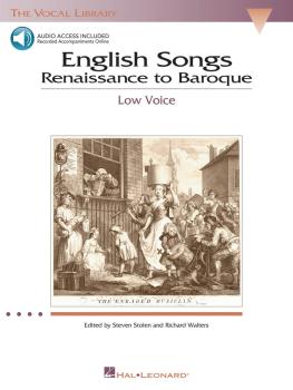 English Songs: Renaissance to Baroque: The Vocal Library Low Voice (HL-00740180)