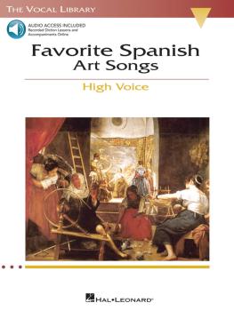Favorite Spanish Art Songs: The Vocal Library High Voice (HL-00740221)