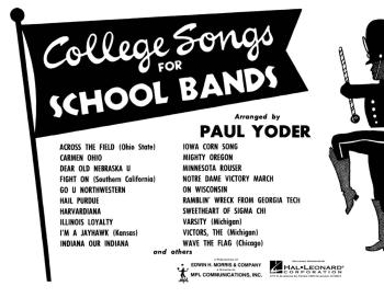 College Songs for School Bands - 1st Bb Clarinet (HL-03750010)