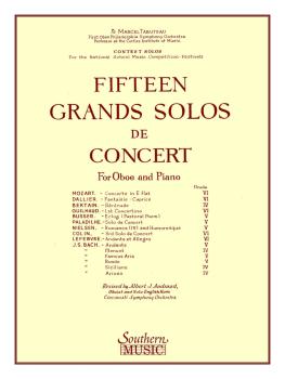 15 Grands Solos de Concert (Oboe Solo/Piano Set) (HL-03770181)