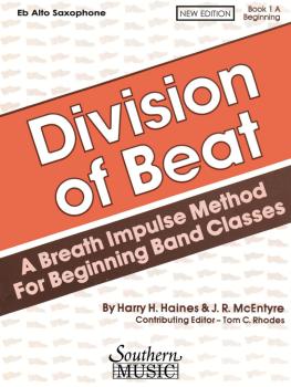 Division of Beat (D.O.B.), Book 1A: Alto/Baritone Saxophone (HL-03770463)