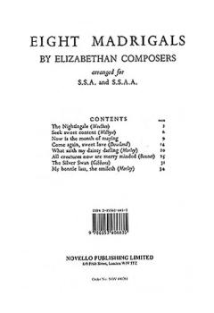 8 Madrigals by Elizabethan Composers (HL-14009956)