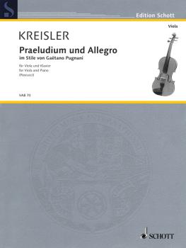 Praeludium und Allegro: in the Style of Gatano Pugnani Viola and Pian (HL-49017850)