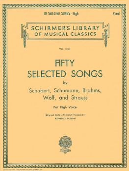 50 Selected Songs by Schubert, Schumann, Brahms, Wolf & Strauss (High  (HL-50261420)