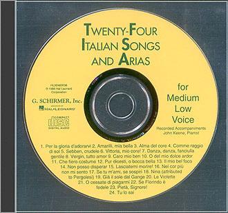 24 Italian Songs & Arias - Medium Low Voice (Accompaniment CD) (Medium (HL-50483038)