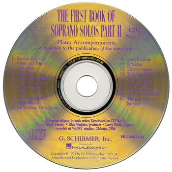 The First Book of Soprano Solos - Part II: Accompaniment CDs Set of 2 (HL-50483144)
