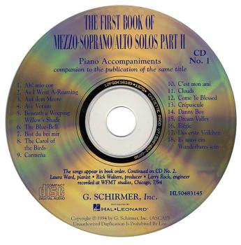 The First Book of Mezzo-Soprano/Alto Solos - Part II: Accompaniment CD (HL-50483145)