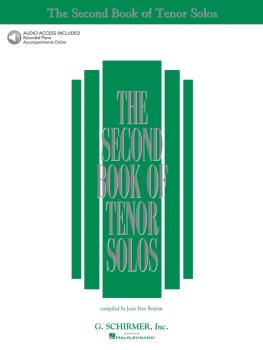 The Second Book of Tenor Solos (With Online Piano Accompaniments) (HL-50483791)