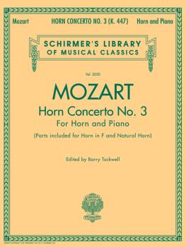 Concerto No. 3, K. 447 (for Horn in F and Piano Reduction) (HL-50485605)