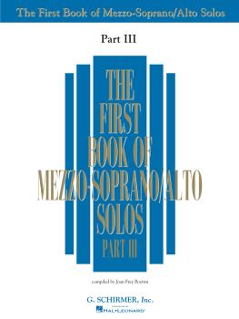 First Book of Mezzo-Soprano Solos - Part III (HL-50485885)