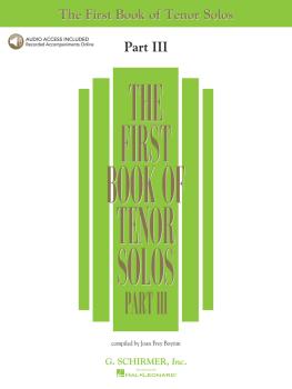 First Book of Tenor Solos - Part III (HL-50485890)