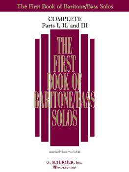 The First Book of Solos Complete - Parts I, II and III (Baritone/Bass) (HL-50498744)