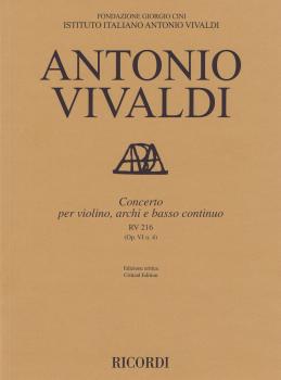 Concerto for Violin, Strings and Basso Continuo - RV216, Op. 6 No. 4:  (HL-50600908)