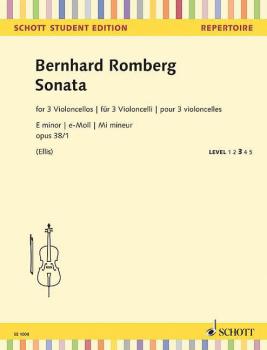 Sonata in E Minor, Op. 38, No. 1 for 3 Cellos: Schott Student Edition  (HL-49045504)