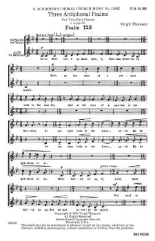 3 Antiphonal Psalms (Psalms 123, 133, 136) (for 2-Part A Cappella Chor (HL-50319230)