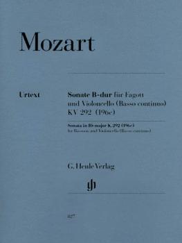 Sonata in B-flat Major, K. 292 (196c) (for Bassoon & Violoncello Basso (HL-51480827)