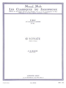 6th Sonata: Saxophone Classics No. 92 Alto Saxophone and Piano (HL-48181367)