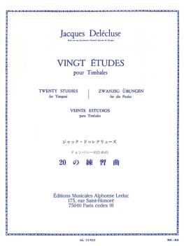 Vingt Études pour Timbales: [Twenty Studies for Timpani] (HL-48182579)