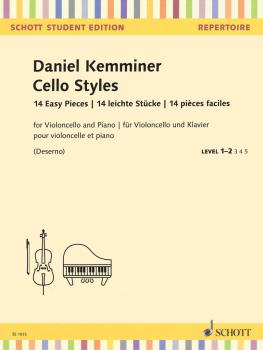 Cello Styles: 14 Easy Pieces Cello and Piano Schott Student Edition -  (HL-49045923)