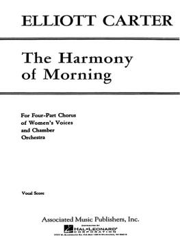 Harmony Of Morning - SSAA/Pnovocal Score (HL-50481102)