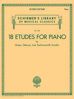 18 Etudes for Piano by Chopin, Debussy, Liszt, Rachmaninoff, Scriabin: (HL-50601570)