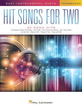 Hit Songs for Two Trombones: Easy Instrumental Duets (HL-00252486)