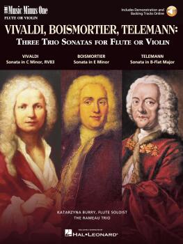 3 Trio Sonatas: Vivaldi, Boismorter and Telemann: Music Minus One Flut (HL-00400378)