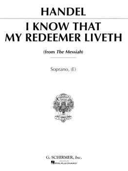 I Know That My Redeemer Liveth (from Messiah) (High Voice) (HL-50263480)