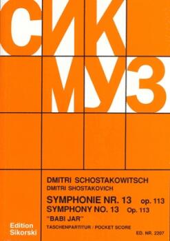 Symphony No. 13, Op. 113 (Babi Jar) (Study Score) (HL-50480403)