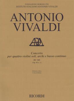 Concerto D Major, RV 549, Op. III, No. 1: Critical Edition Score (HL-50600141)