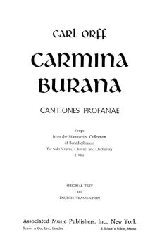 Carmina Burana (Libretto) (HL-49000399)
