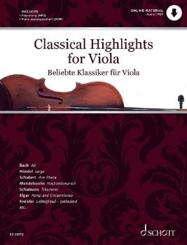 Classical Highlights for Viola (Arranged for Viola and Piano Book and  (HL-49046929)